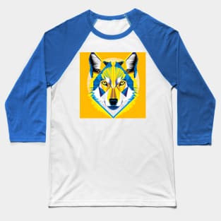 Pop Art Wolf Head Baseball T-Shirt